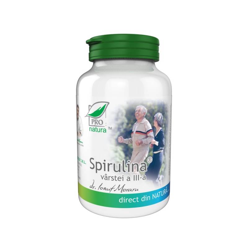 Spirulina varstei a III-a, 60 capsule, Medica Pro Natura