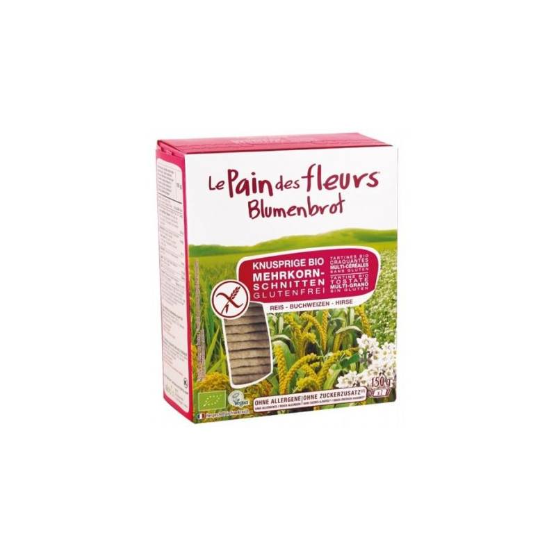 Paine multicereal - felii crocante - FARA GLUTEN, eco-bio, 150 g,