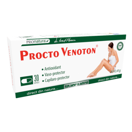 Procto Venoton, sustine sanatatea vaselor sanguine, 30 capsule, Medica - Pro Natura