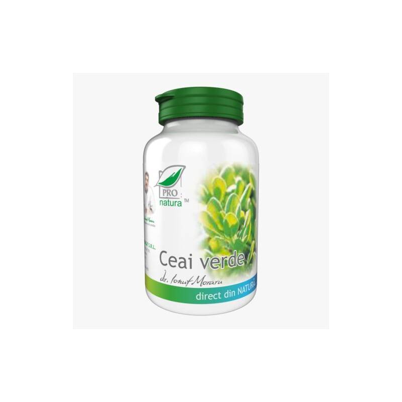 Ceai verde capsule, 200 capsule, Medica - Pro Natura