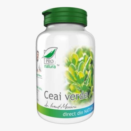 Ceai verde capsule, 200 capsule, Medica - Pro Natura