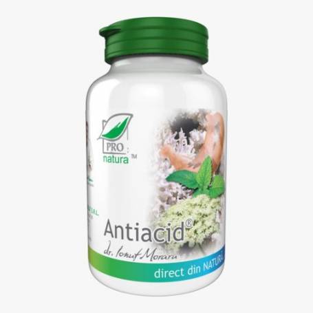 Antiacid, scade aciditatea gastrica, 90 capsule, Medica - Pro Natura