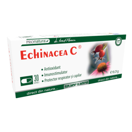 Echinaceea C, sprijina imunitatea, 30 capsule, Medica - Pro Natura