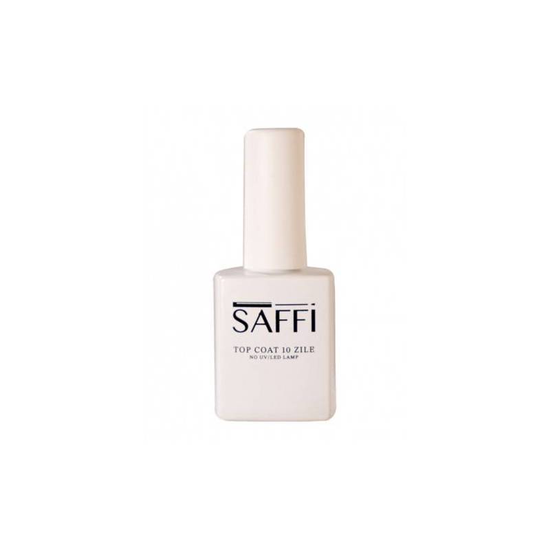 Top Coat 10 zile, fara lampa, pentru oja gel, 10 ml, Saffi