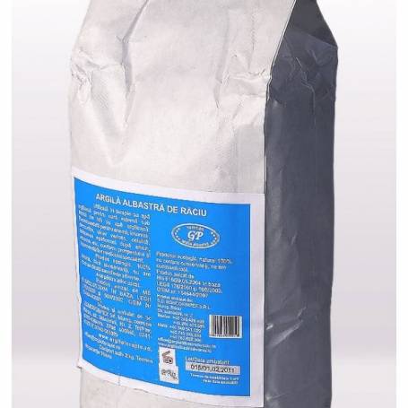 Argila albastra de Raciu - pulbere 2 kg, ROMCOS