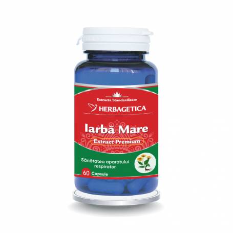 IARBA MARE extract, sanatatea aparatului respirator, 60 capsule, Herbagetica