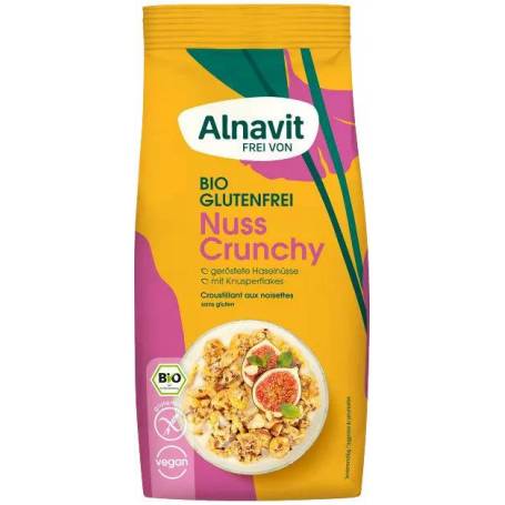 Musli crocant cu alune de padure, fara gluten, eco-bio, 300 g, Alnavit