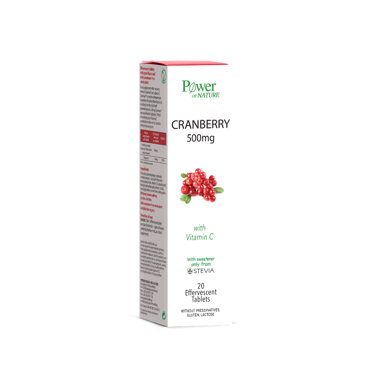 CRANBERRY (merisor) cu Vitamina C, indulcitor Stevia, 20 tablete