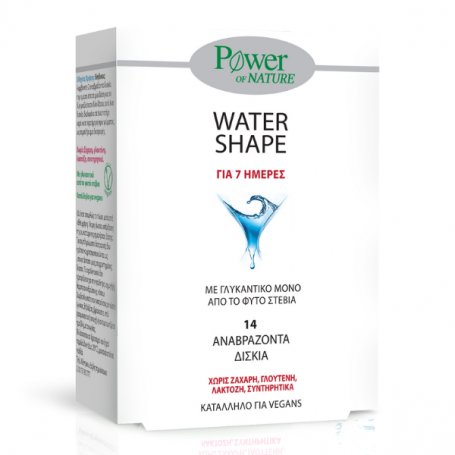 WATER SHAPE, diuretic natural, 14 tablete efervescente, indulcitor Stevia, Power of Nature