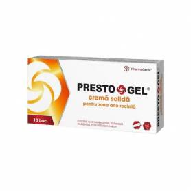 Prestogel - hemoroizi, crema solida - supozitoare, 10 bucati, Pharmagenix