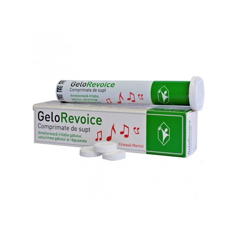 GELOREVOICE - CIRESE-MENTOL - durere de gat si raguseala, TUB x 20