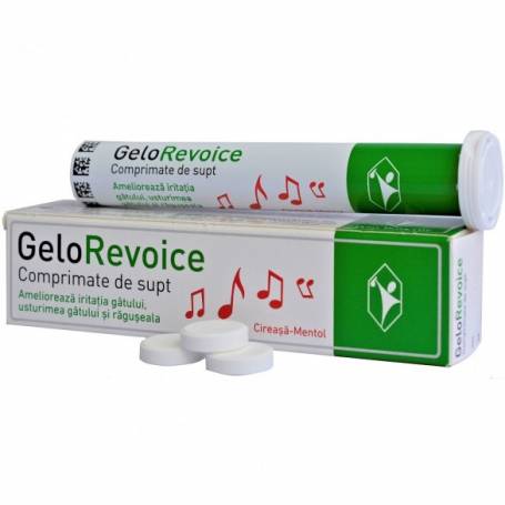 GELOREVOICE - CIRESE-MENTOL - durere de gat si raguseala, TUB x 20 comprimate de supt, Phol Boskamp