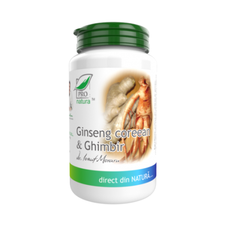 Ginseng Corean si Ghimbir, 60 capsule, Medica - Pro Natura