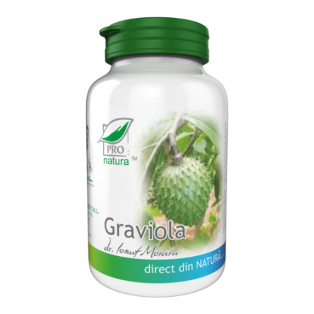 Graviola, sustine functionarea tractului digestiv, 60 capsule, Medica - Pro Natura