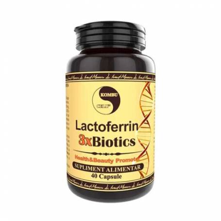 Lactoferrin 3x Biotics, ajuta la absorbtia fierului in organism, 40 capsule, Medica - Pro Natura