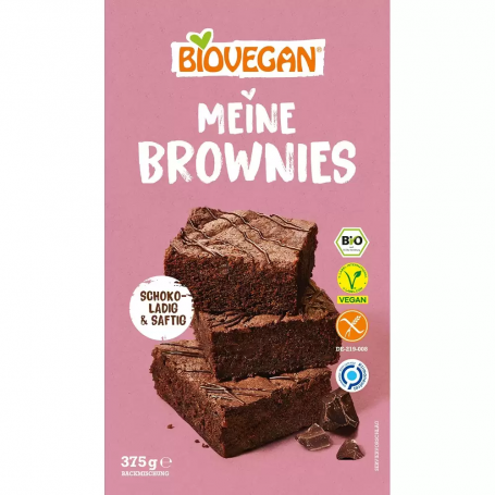 Mix pentru brownie vegan, fara gluten, eco-bio, 375 g, Biovegan