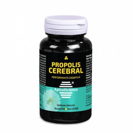 Propolis Cerebral, sustine memoria si concentrarea, 60 capsule, Apicol Science - Dvr Pharm