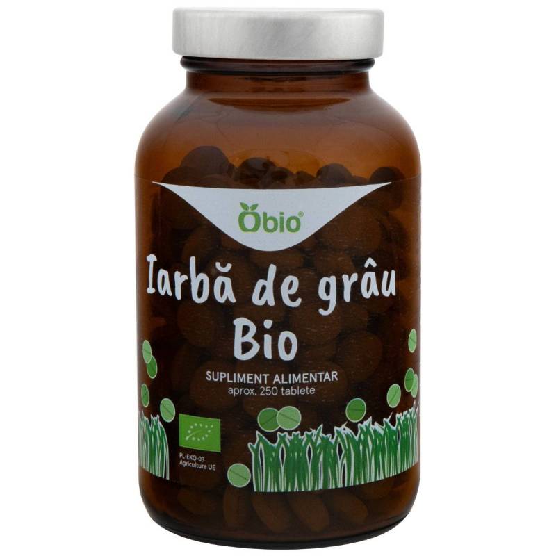 Iarba de grau, eco-bio, 250 tablete (125g), Obio