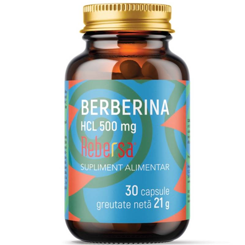 BERBERINA HCL - cu Rebersa - 500 mg, 30 capsule, REMEDIA