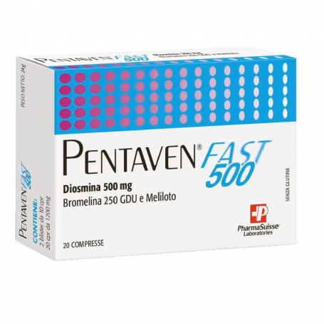 Pentaven Fast 500 mg, circulatie venoasa, 20 comprimate, PharmaSuisse Laboratories