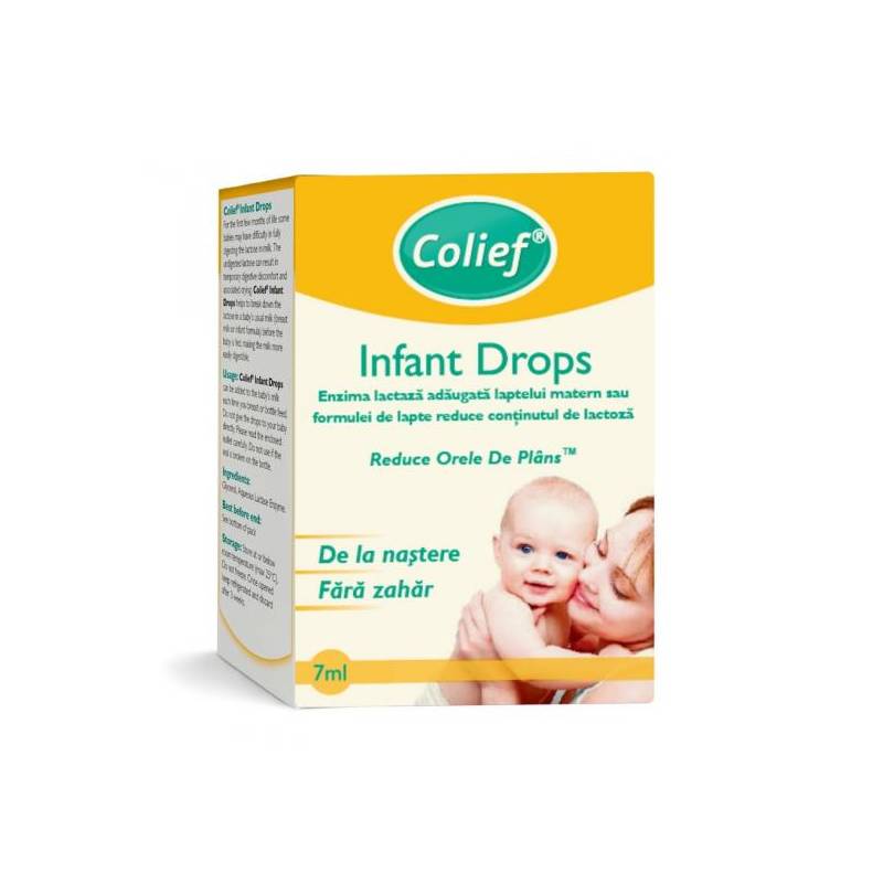 Colief - Picaturi cu enzima lactaza, Infant Drops, 7 ml, CROSSCARE