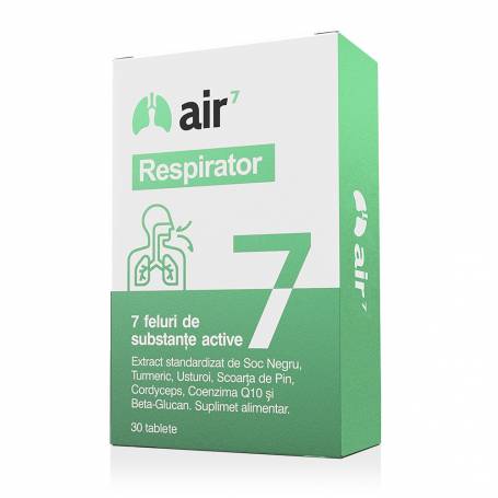 Air 7, Respirator, 30 tablete, Green Splid