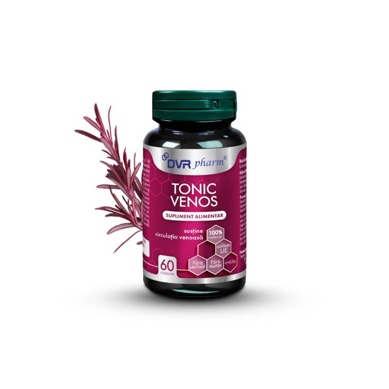 Tonic Venos, sustine circulatia venoasa, 60 capsule, Dvr Pharm