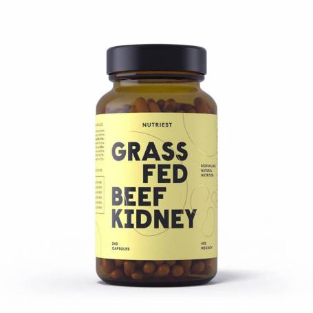 Grass fed Beef KIDNEY – supliment alimentar cu rinichi de vita, 240 capsule, NUTRIEST