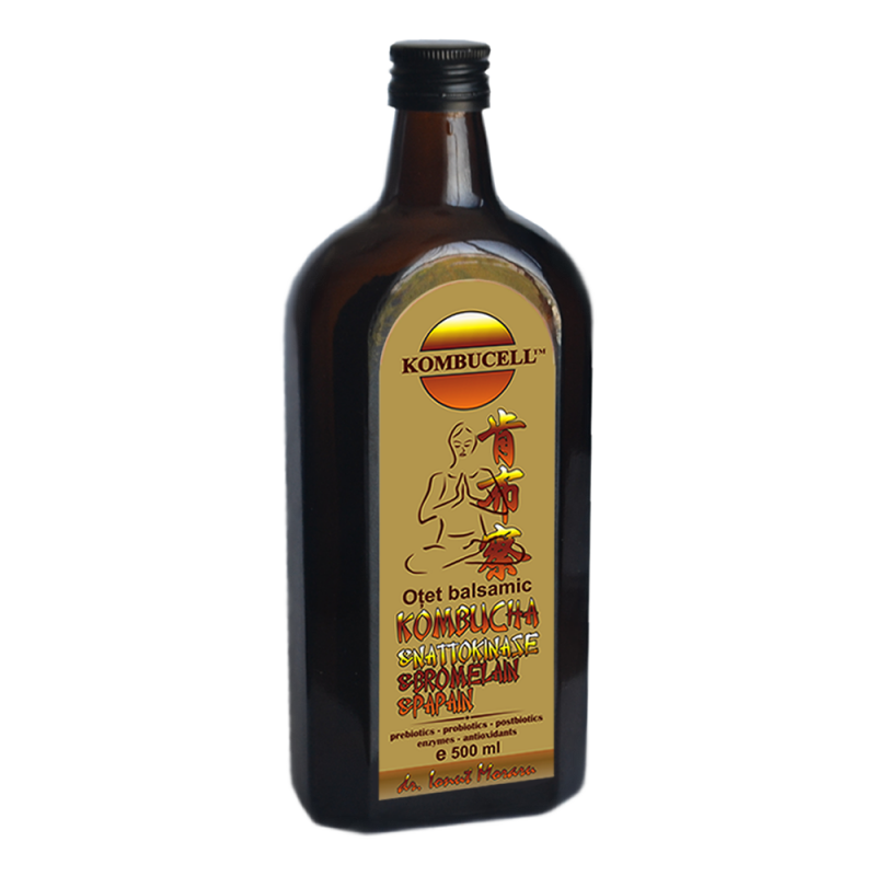 Otet Balsamic Kombucha, Natokinaze, Bromelaina si Papaina, 500 ml,