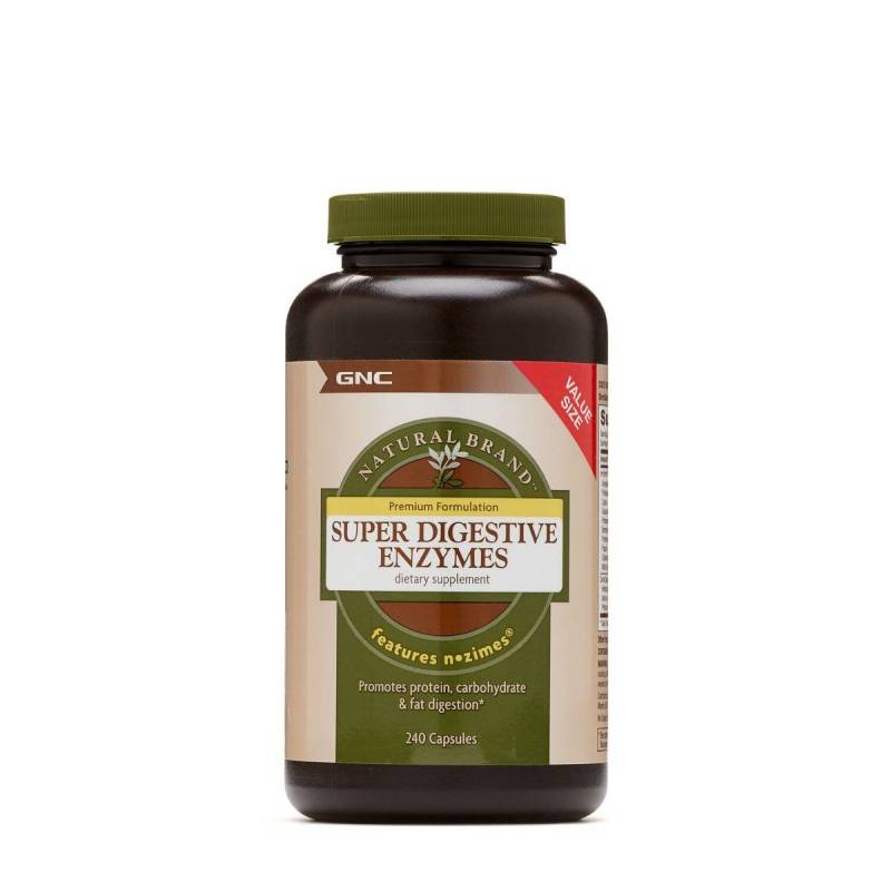 Super Digestive Enzymes - Enzime Digestive, 240 Cps, Gnc Natural Brand