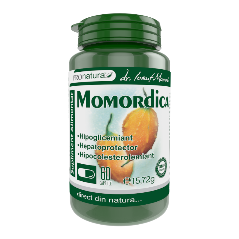 Momordica charantia, actioneaza ca hipoglicemiant, 60 capsule,