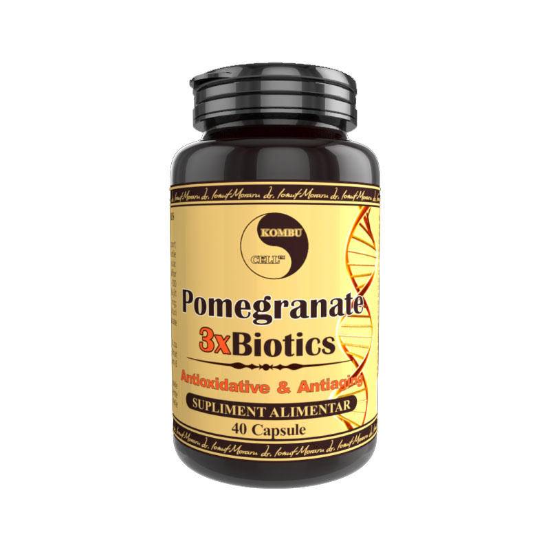 Pomegranate 3x Biotics, Extract de Rodie cu efect antioxidant,