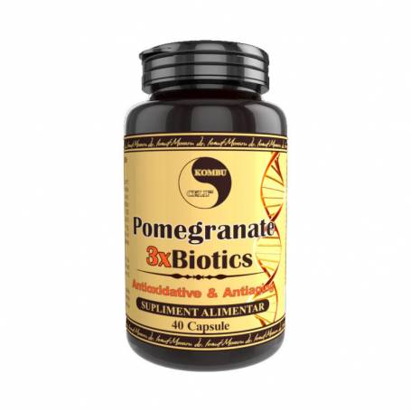 Pomegranate 3x Biotics, Extract de Rodie cu efect antioxidant, antiinfalamtor, 40 capsule, Medica - Pro Natura