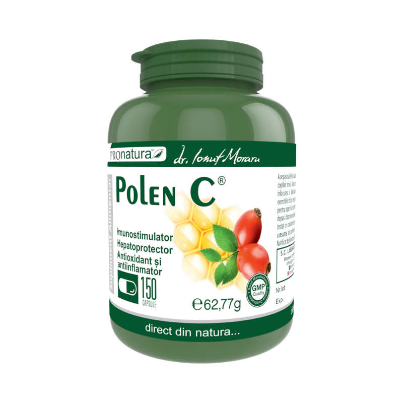 Polen C, antioxidant si antiinflamator, 150 capsule, Medica - Pro