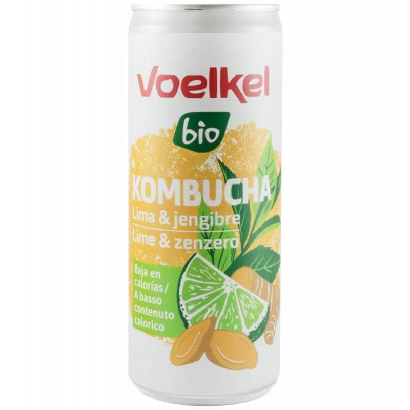 Bautura Kombucha cu limete si ghimbir, eco-bio, 250 ml, Voelkel