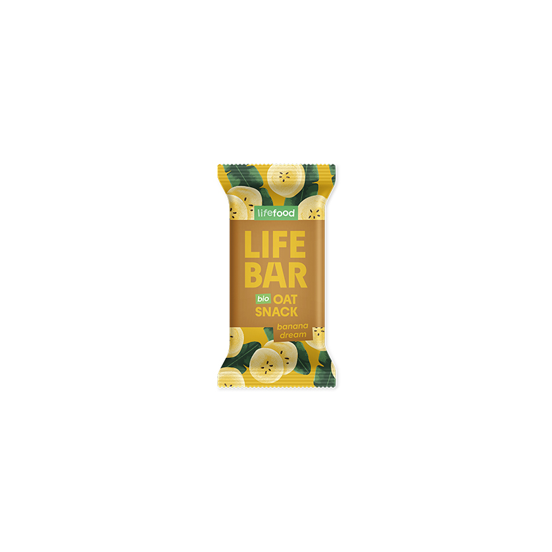 Baton de ovaz cu banane, eco-bio, 40 g, Lifebar