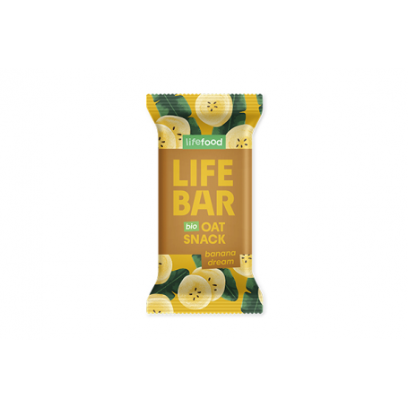 Baton de ovaz cu banane, eco-bio, 40 g, Lifebar