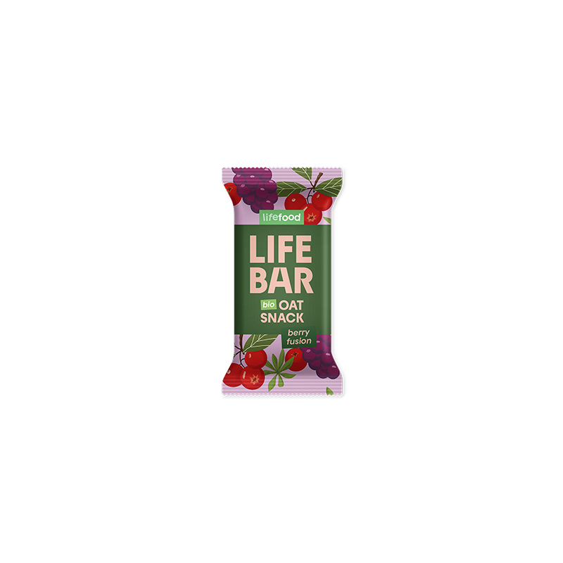 Baton de ovaz cu fructe de padure, eco-bio, 40 g, Lifebar