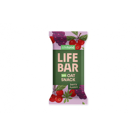 Baton de ovaz cu fructe de padure, eco-bio, 40 g, Lifebar