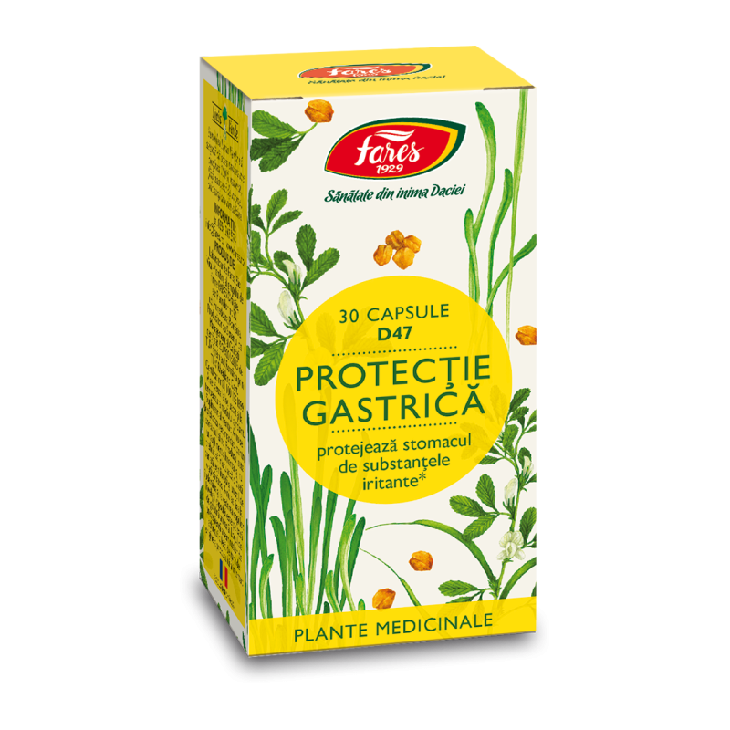 Protectie gastrica - antiacid, D47, 30 capsule, Fares