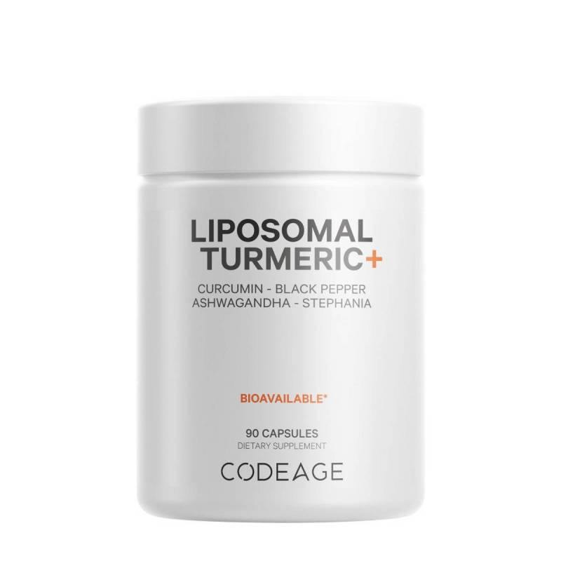 Turmeric Lipozomal Fermentat + Piper Negru, Curcumin Si Ghimbir, 90