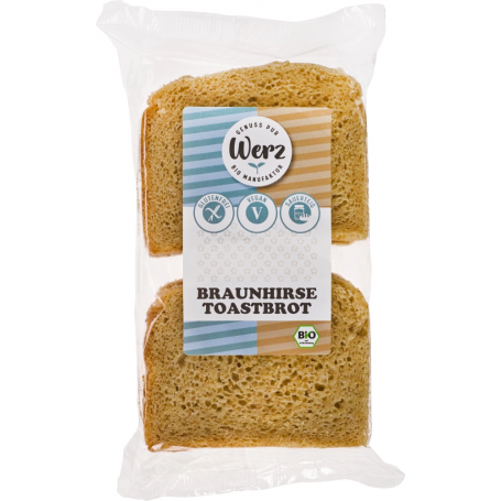 Paine cu mei maro, pentru toast, fara gluten, eco-bio, 250 g, Werz