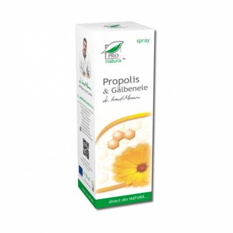 Spray cu Propolis si Galbenele, 100 ml, Medica - Pro Natura