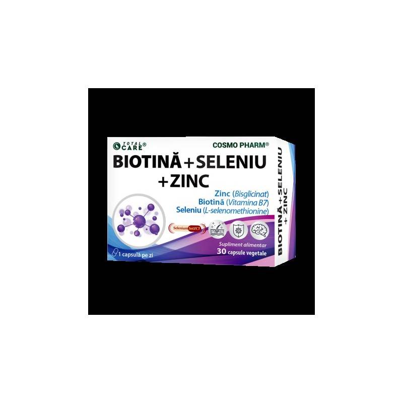 Biotina + Seleniu + Zinc, 30 capsule, Cosmo Pharm