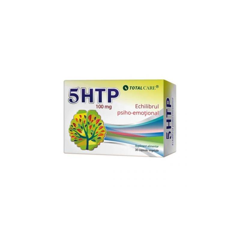 5 HTP, sustine echilibrul psiho-emotional, 100 mg, 30 capsule,