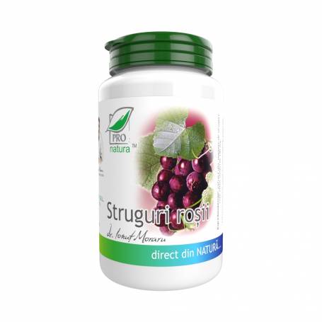 Struguri Rosii, cu efect antioxidant, 60 capsule, Medica - Pro Natura