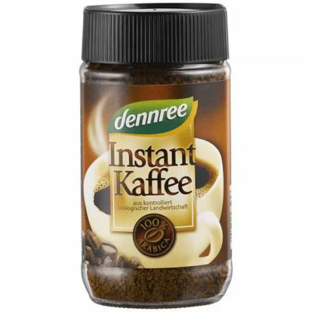 Cafea instant, eco-bio, obtinuta prin liofilizarea, 100 g, Dennree