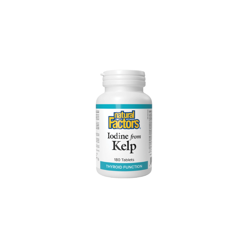 Iodine from Kelp - iod natural din alge, 180 capsule - Natural Factors