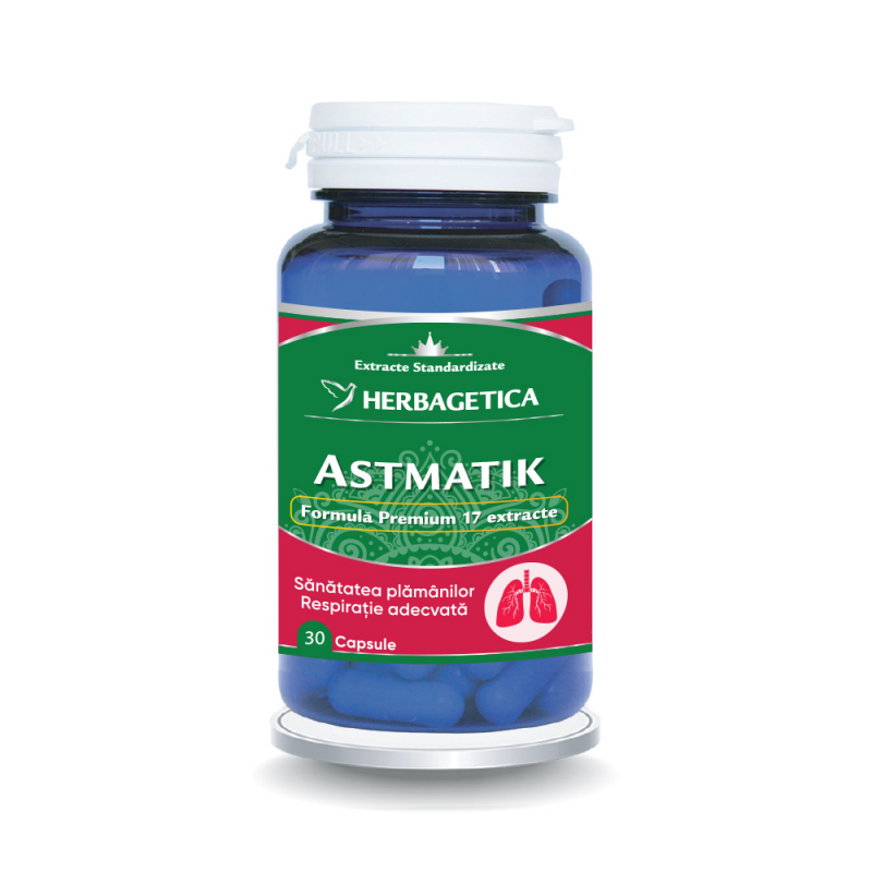 ASTMATIK, adjuvant in astm bronsic, 30 capsule, Herbagetica