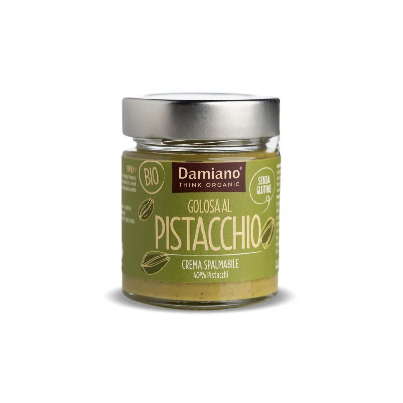 Crema dulce de fistic, 40%, eco-bio, 130 g, Damiano